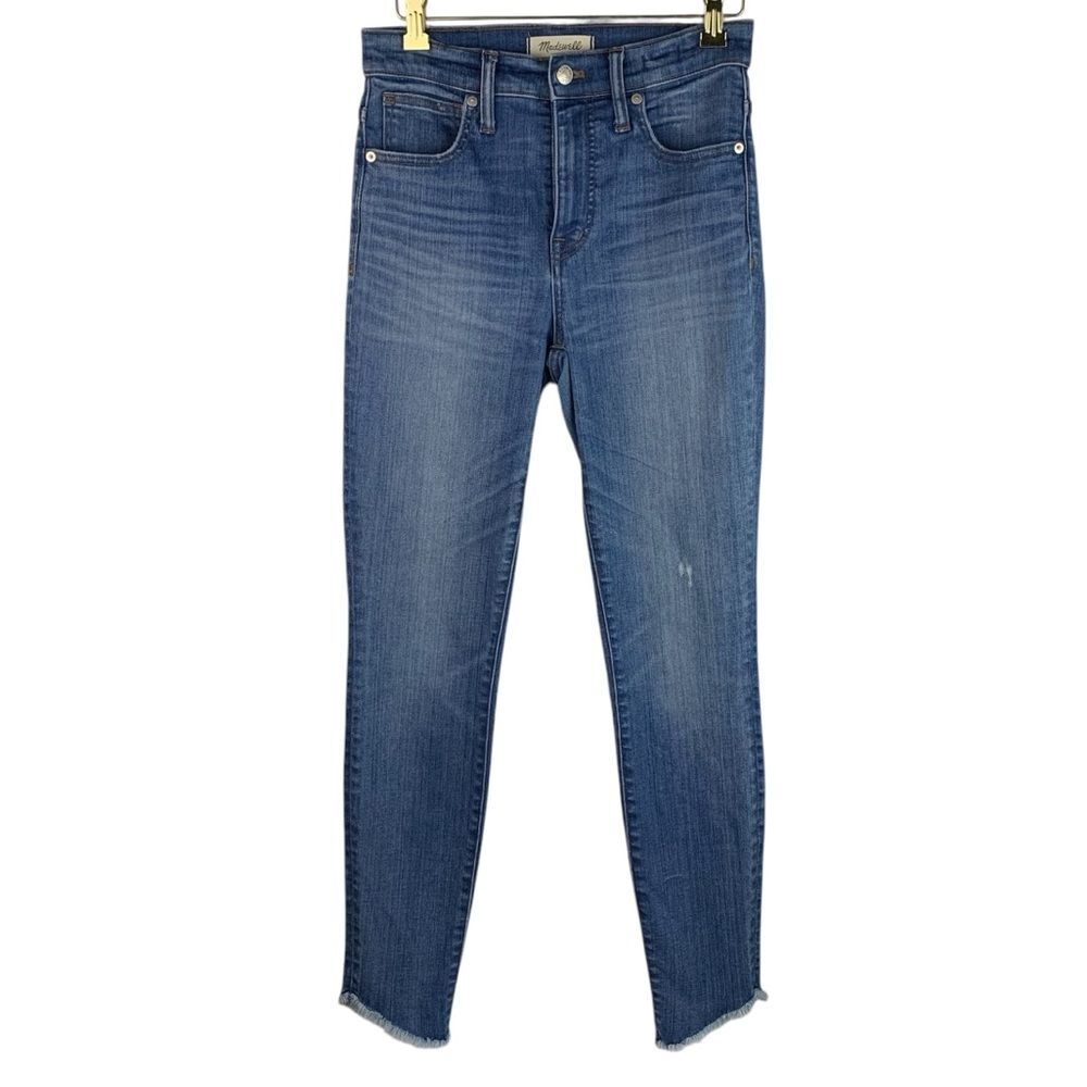 Madewell Women’s 10" High-Rise Skinny Blue Denim Jeans Tulip-Hem Edition Size 25